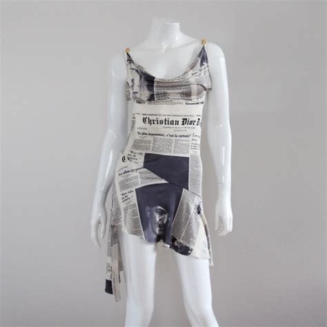 christian dior newspaper dress buy